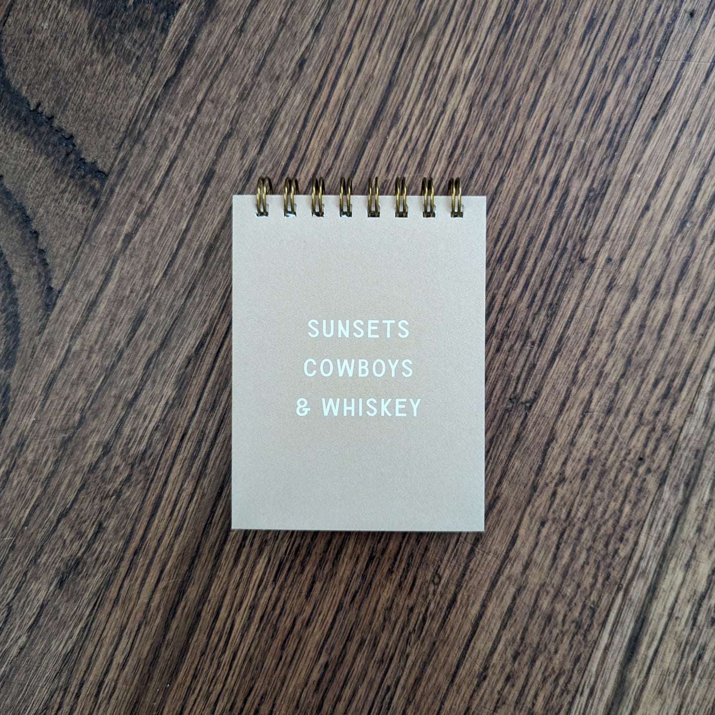Sunsets Cowboys & Whiskey Mini Jotter Notebook