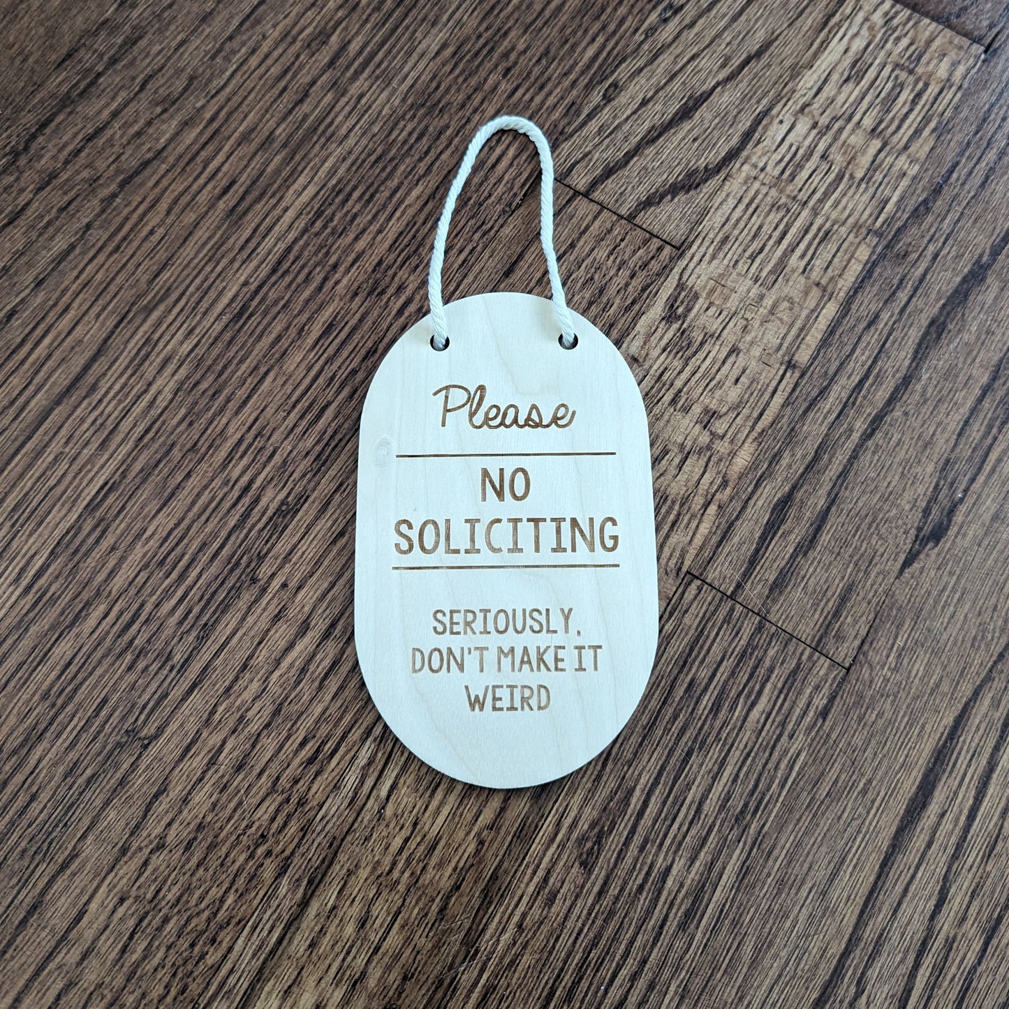 Handmade No Soliciting Doorbell Sign - Maintain Your Privacy and Keep Disturbances Away