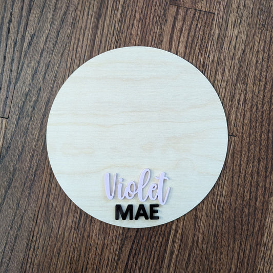 Newborn Baby Footprints Nursery Sign