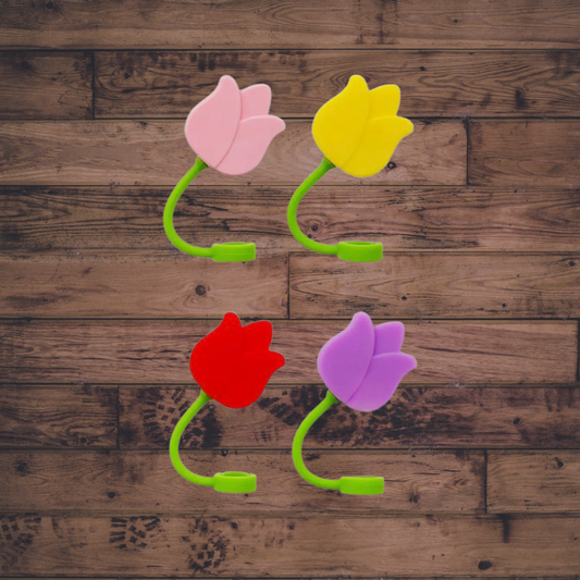 Tulips Straw Cap Covers for Large Straws 10mm