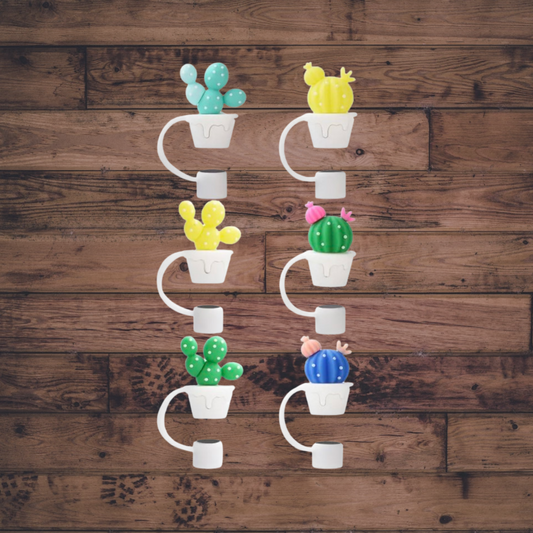 Cactus Straw Cap Covers for Large Straws 10mm