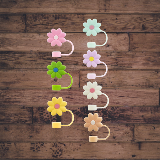 Flower Straw Cap Covers for Large Straws 10mm