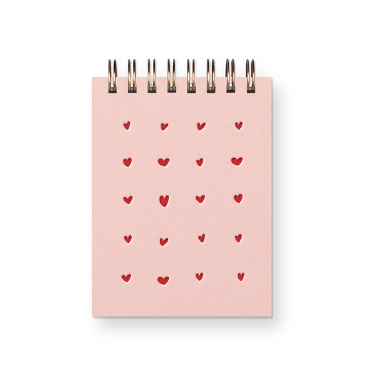 Heart Grid Mini Jotter Notebook