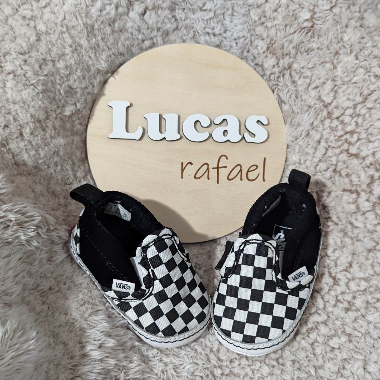 Custom 3D Laser Cut and Engraved Baby Name Birth Sign Lucas Rafael