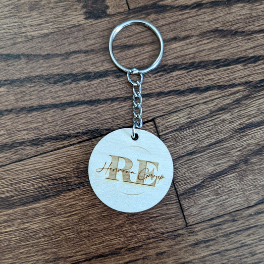 Logo Keychain | Custom Realtor Keychain | Custom Mortgage Keychain | Wood Keychain | Real Estate | New Home | Broker | Closing Gift