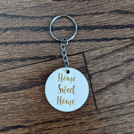 Home Sweet Home | Custom Realtor Keychain | Custom Mortgage Keychain | Wood Keychain | Real Estate | New Home | Broker | Closing Gift