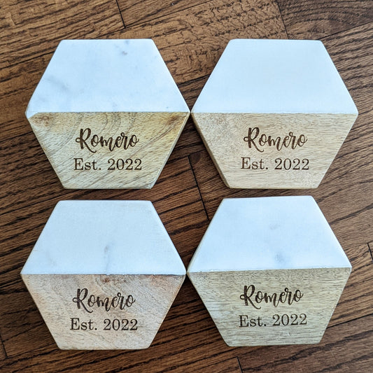 Last Name and Year Coasters