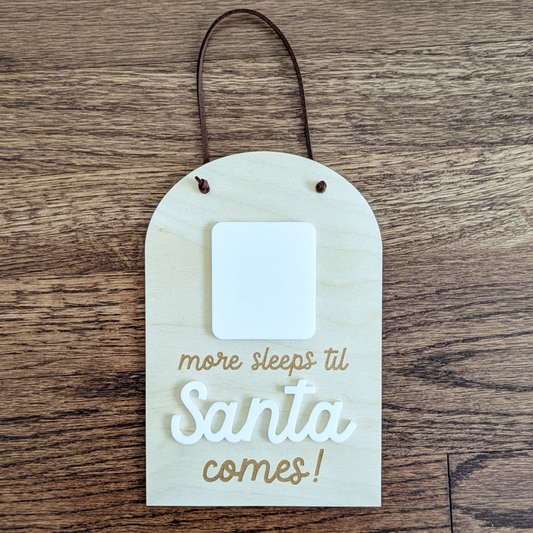 Sleeps til Santa Countdown Sign