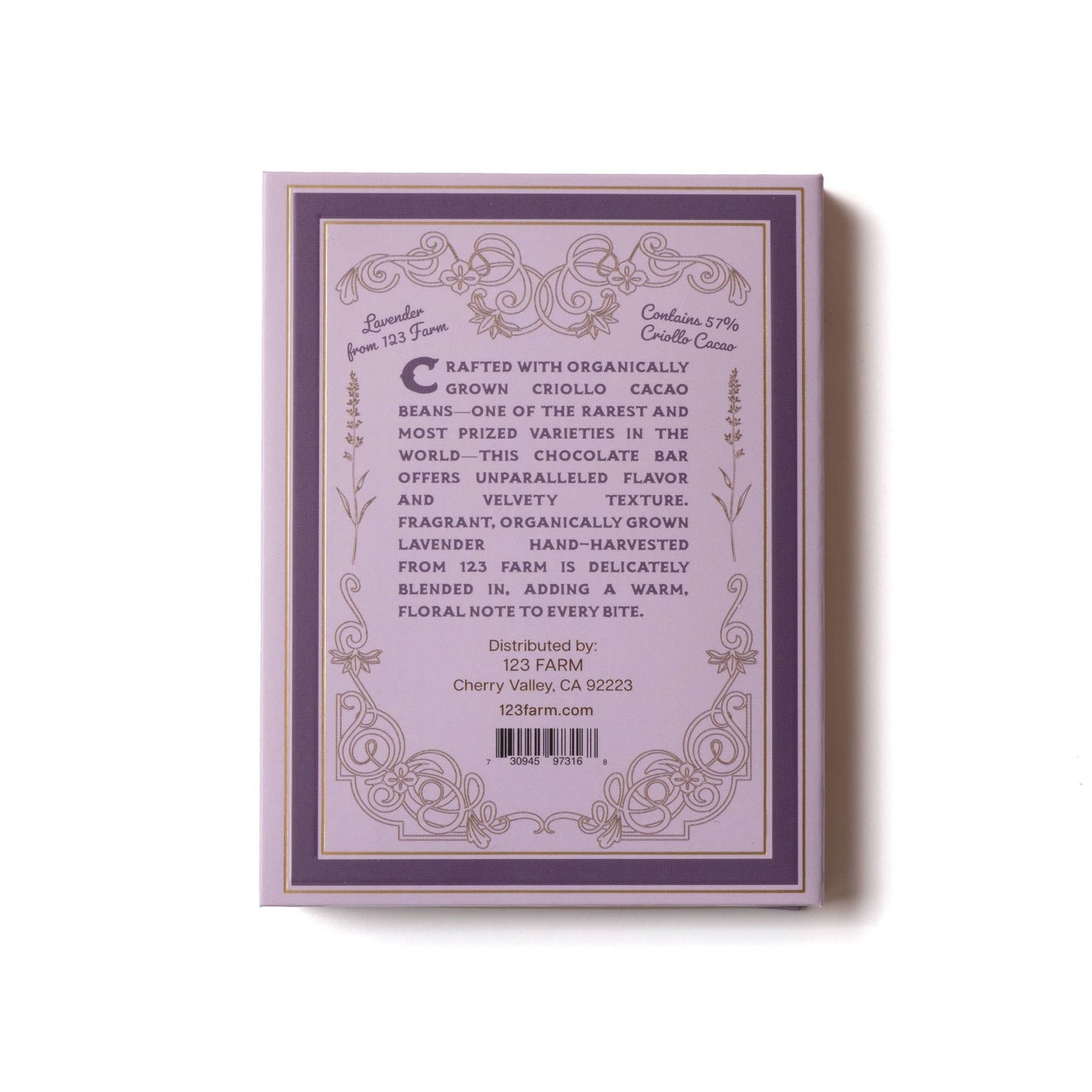 Lavender Chocolate Bar | Organic Criollo | 30g