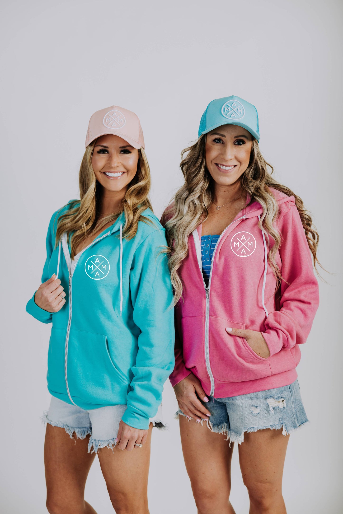 MAMA X™ ZIP UP SWEATSHIRT - PINK