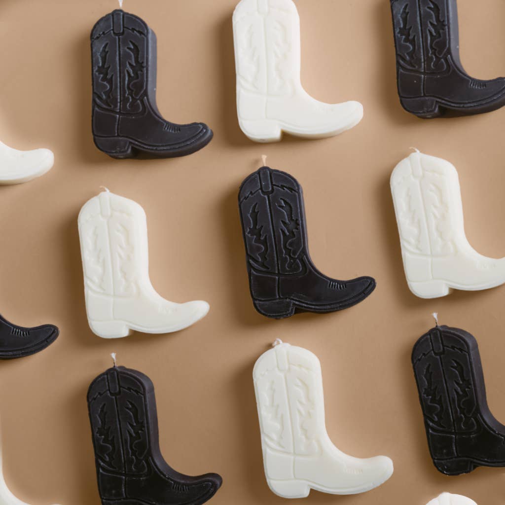Cowboy boot nashville shape candles