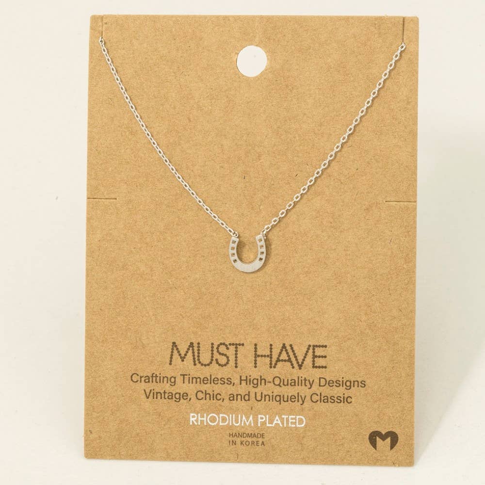 Mini Horseshoe Pendant Necklace