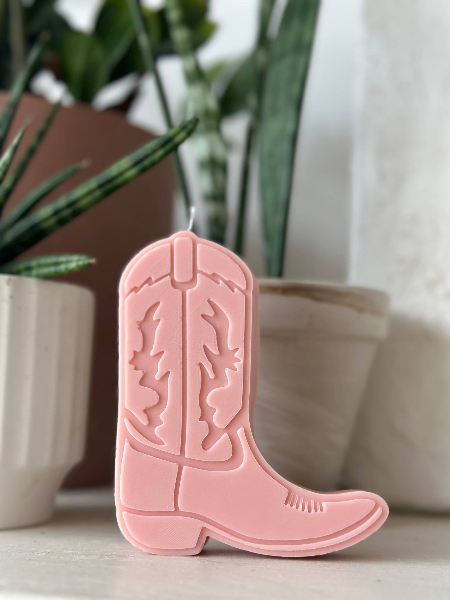 Cowboy boot nashville shape candles