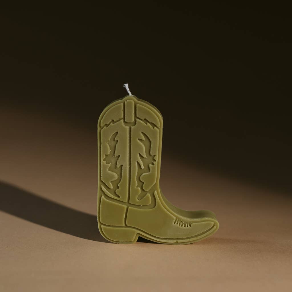 Cowboy boot nashville shape candles