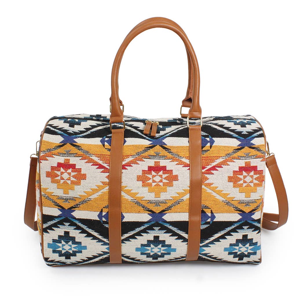 Aztec Pattern Traveling Duffle Bag