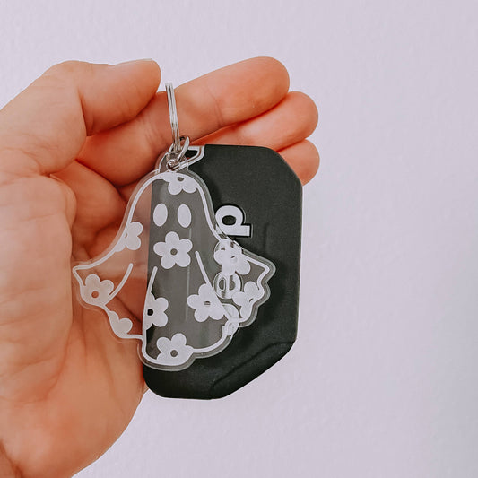 Daisy Ghost Keychain, Cute Keychain, Retro Keychain