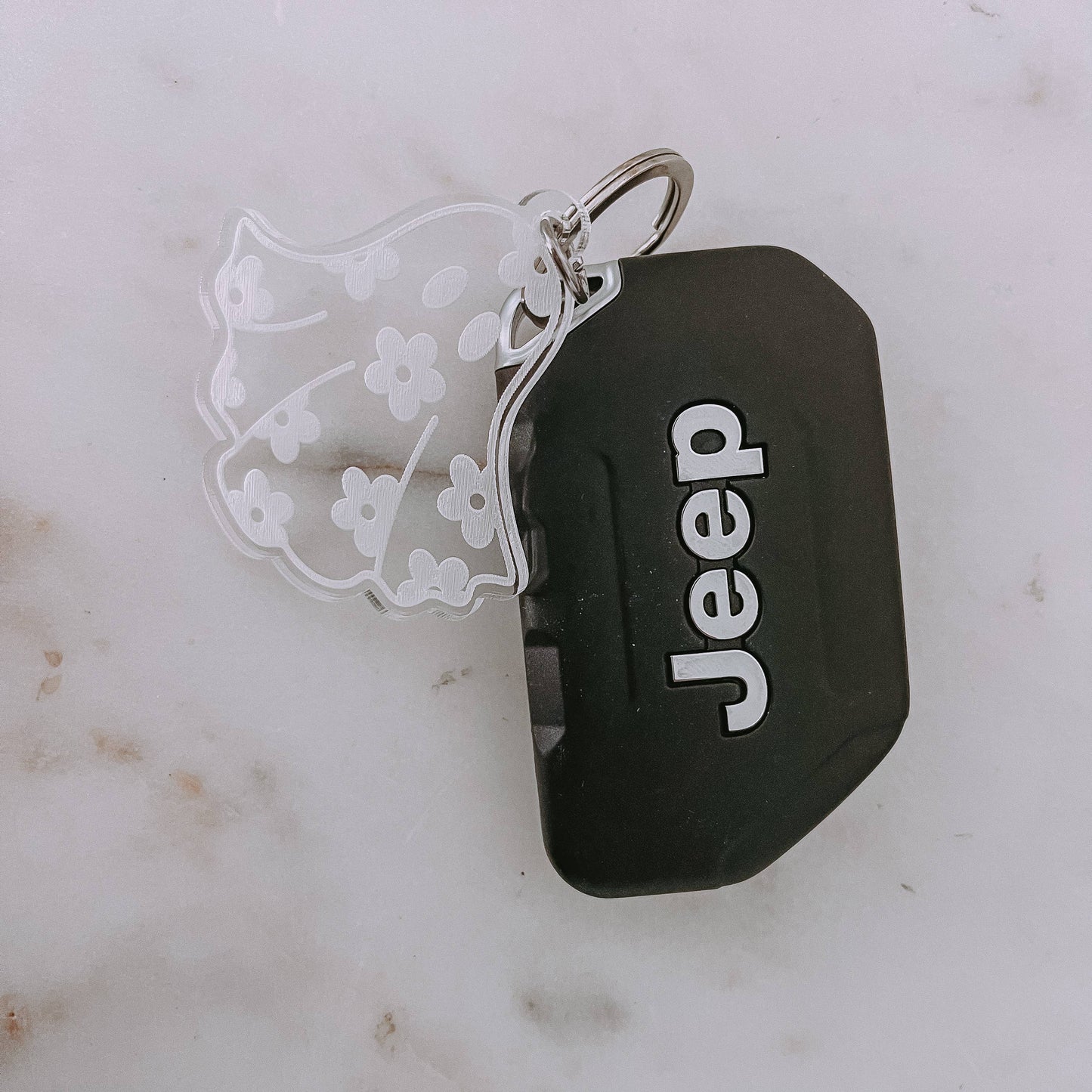 Daisy Ghost Keychain, Cute Keychain, Retro Keychain