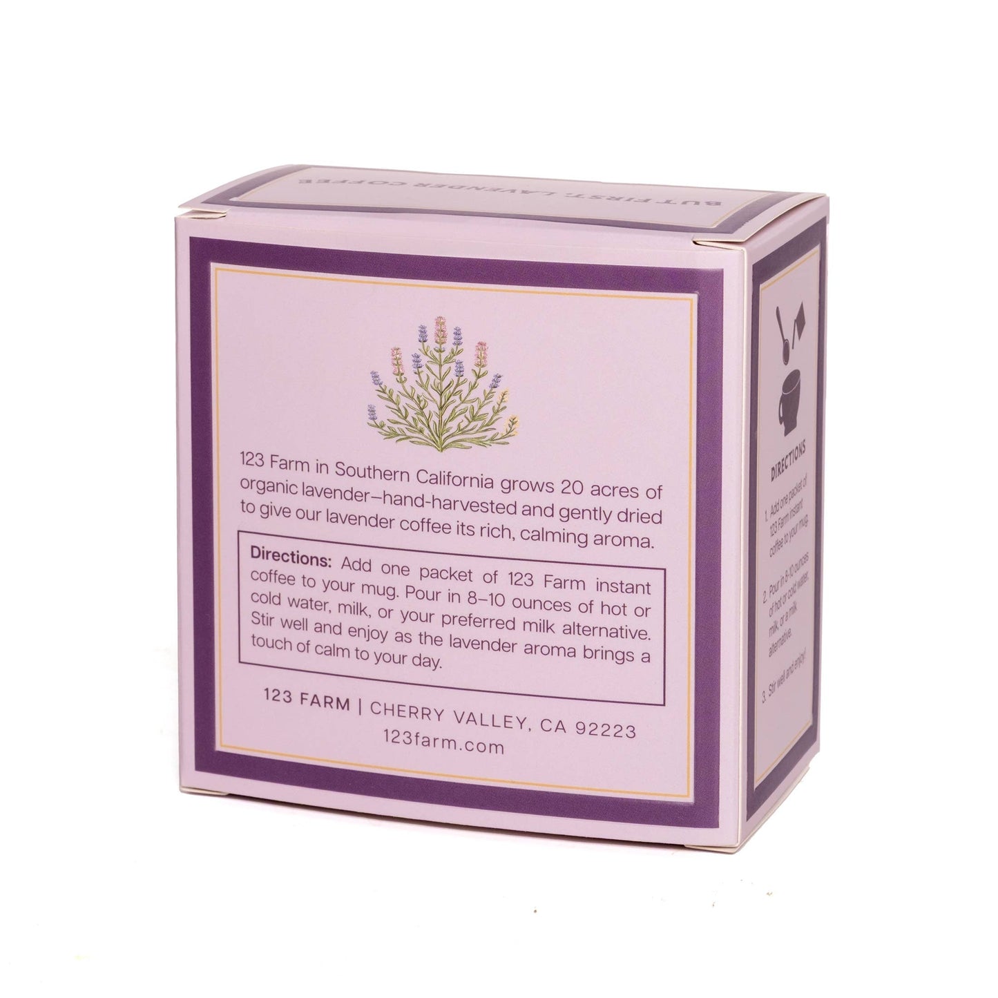 Instant Lavender Coffee – Arabica Blend, 8 Packs Eco Box