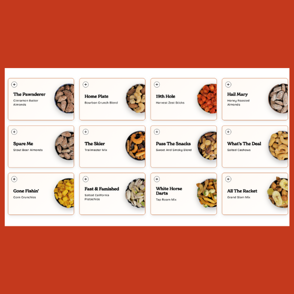 Bar Cart Snacks - 12 Gift Tin Vintage Sports Theme Set