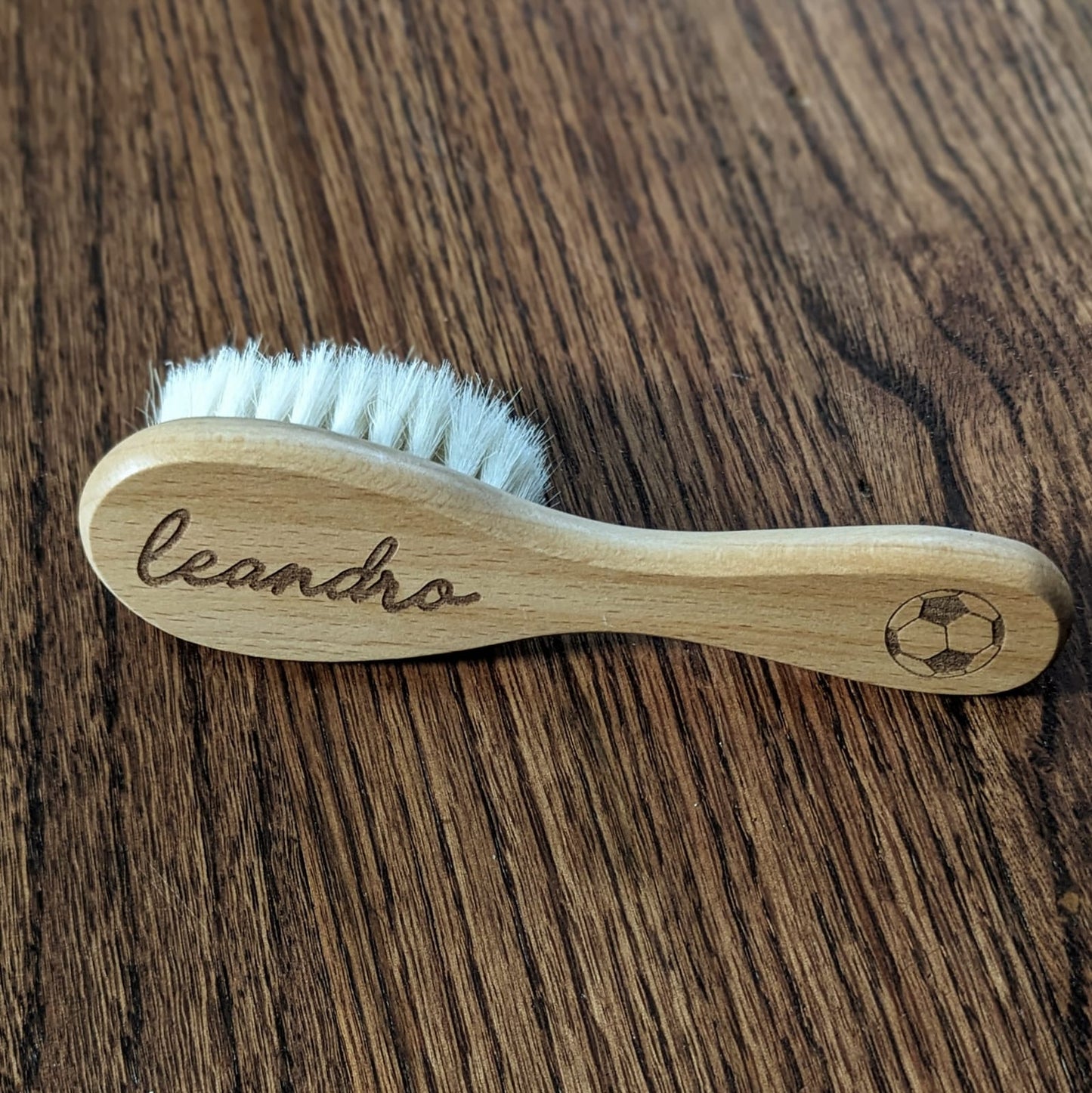 Personalized Baby Hair Brush with Sports Ball