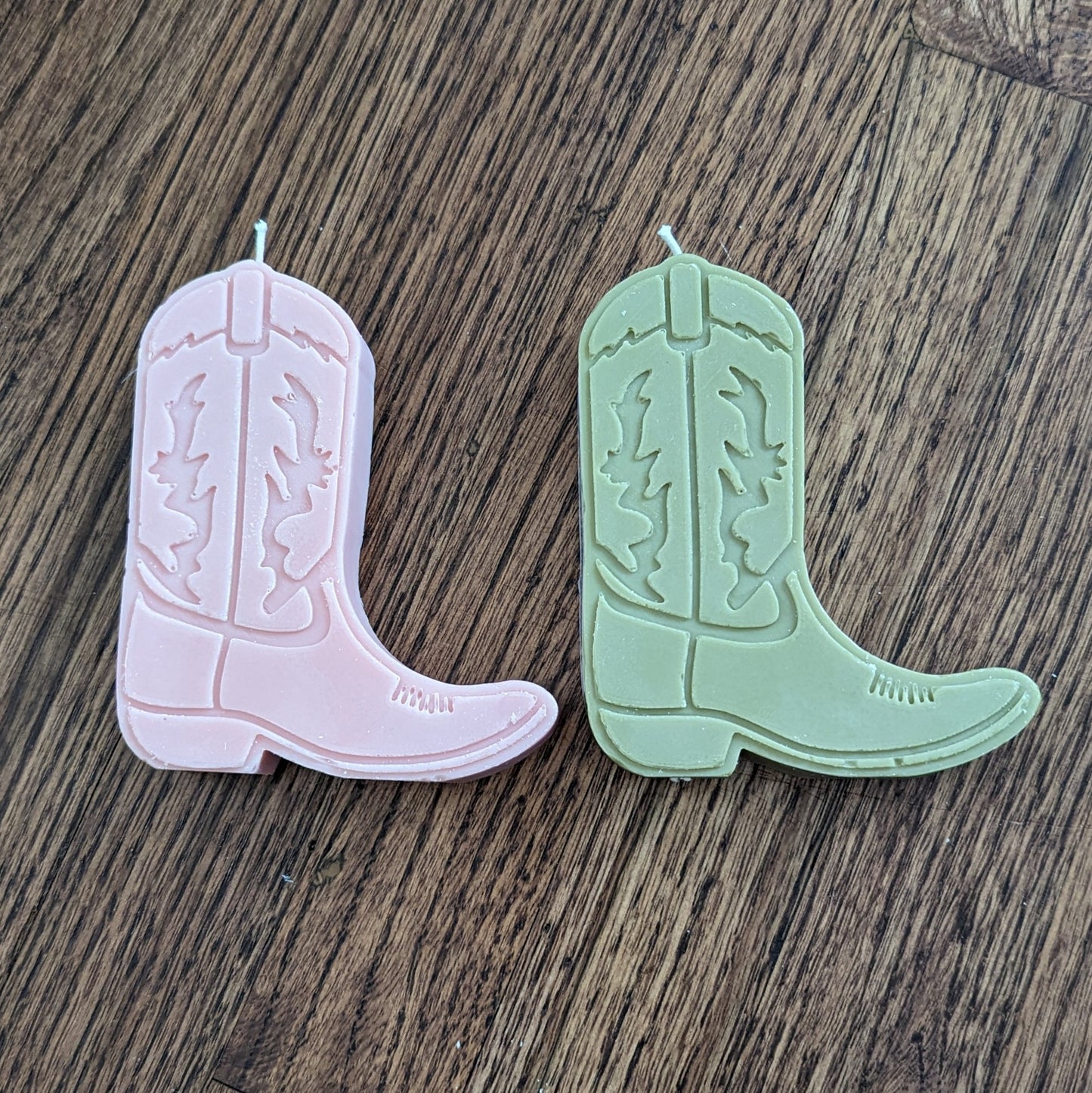 Handcrafted Cowboy Boot Shaped Candle: Vegan Soy Wax