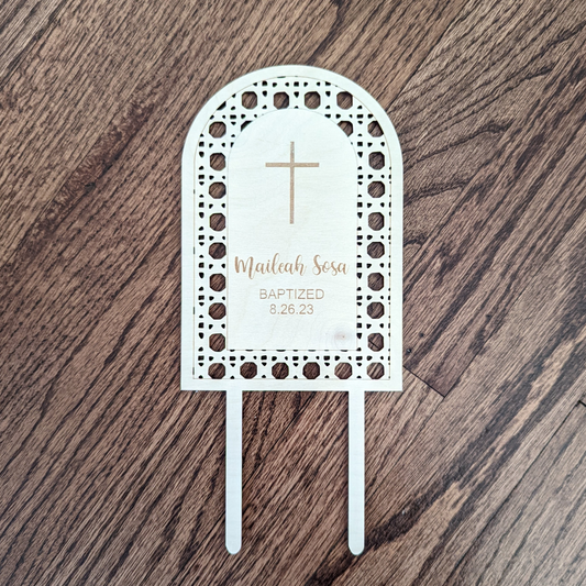 Cane Cake Topper | Custom Wedding Cake Topper