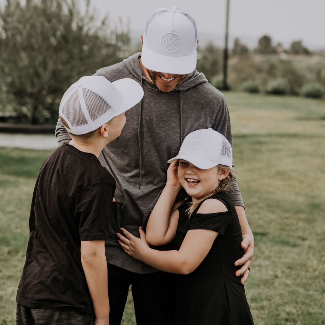Dada X™ Whiteout Premium Trucker Hat - Stitched 3D Logo