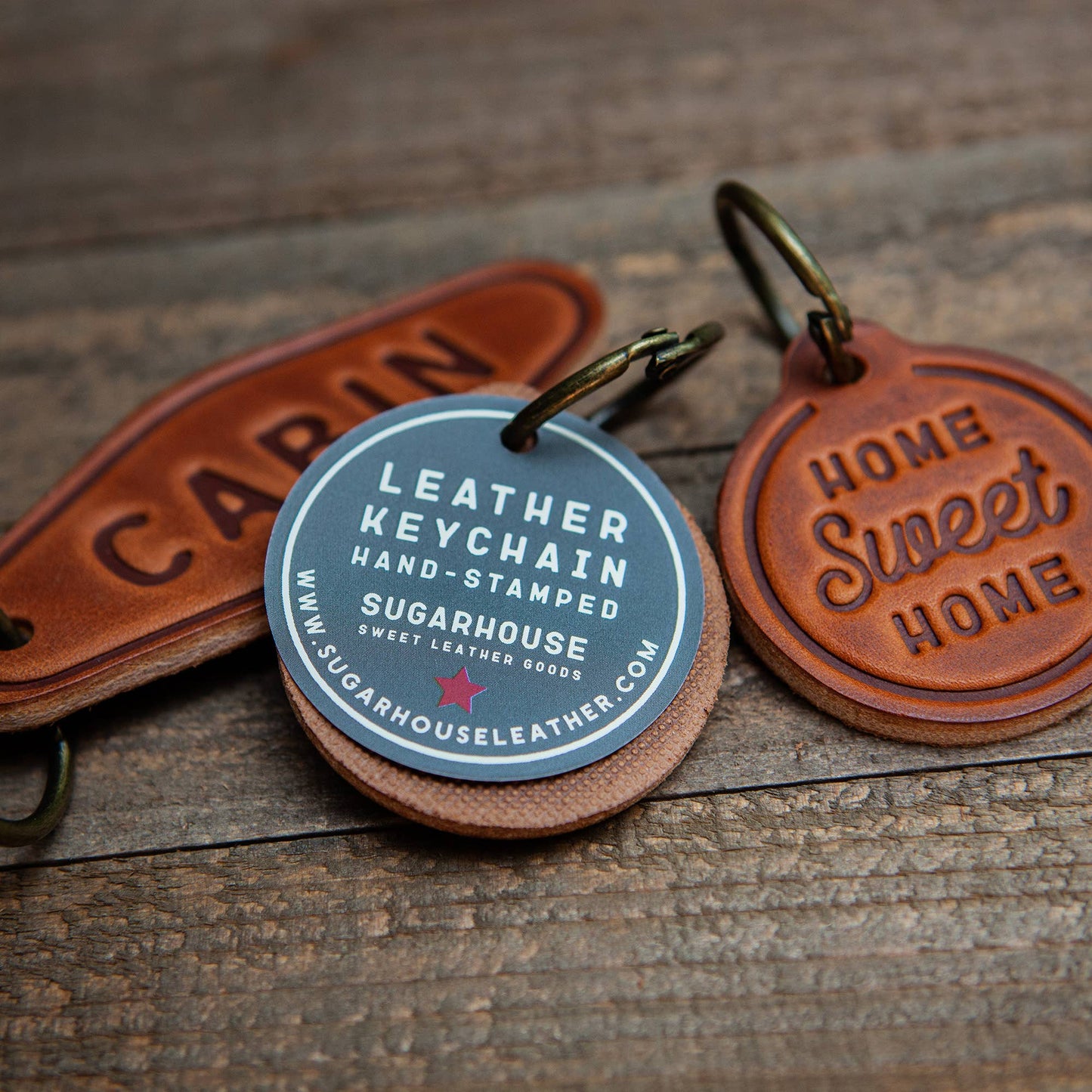 Yeehaw! Leather Keychain Motel Style