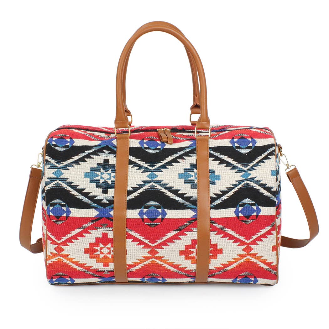 Aztec Pattern Traveling Duffle Bag