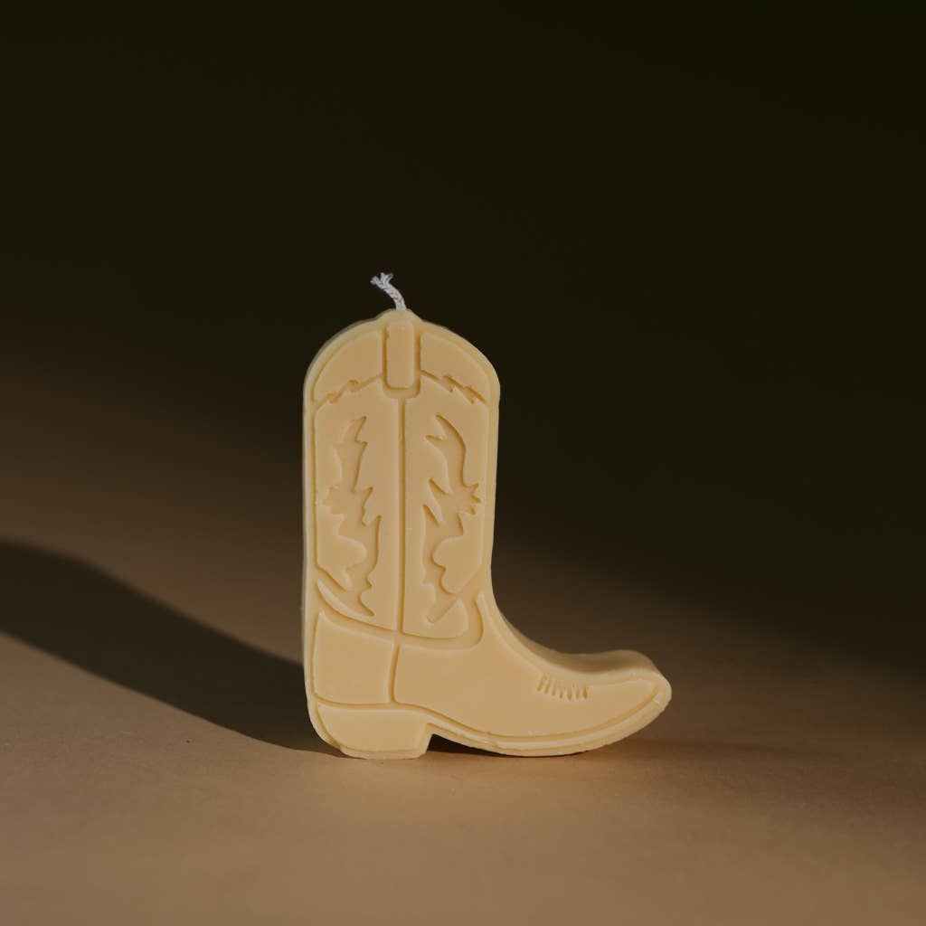Cowboy boot nashville shape candles